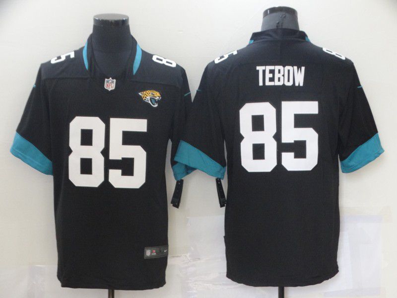 Men Jacksonville Jaguars 85 Tebow Black Nike Vapor Untouchable Limited 2021 NFL Jersey